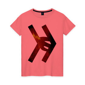 Женская футболка хлопок с принтом Smosh orange в Тюмени, 100% хлопок | прямой крой, круглый вырез горловины, длина до линии бедер, слегка спущенное плечо | blogger | russmosh | smosh | youtube | блоггер | смош | шоу | ютубер