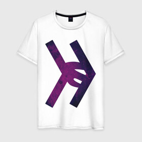 Мужская футболка хлопок с принтом Smosh purple в Тюмени, 100% хлопок | прямой крой, круглый вырез горловины, длина до линии бедер, слегка спущенное плечо. | blogger | russmosh | smosh | youtube | блоггер | смош | шоу | ютубер