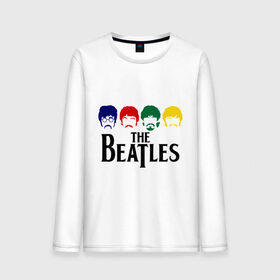 Мужской лонгслив хлопок с принтом The Beatles 3 в Тюмени, 100% хлопок |  | beatles | harrison | lennon | mccartmey | starr | битлз