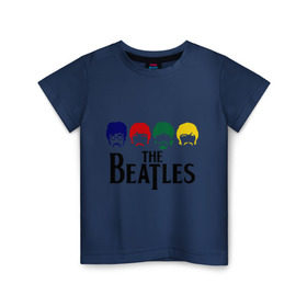 Детская футболка хлопок с принтом The Beatles 3 в Тюмени, 100% хлопок | круглый вырез горловины, полуприлегающий силуэт, длина до линии бедер | beatles | harrison | lennon | mccartmey | starr | битлз