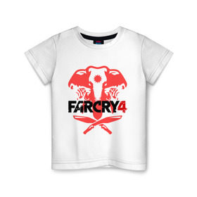 Детская футболка хлопок с принтом Far Cry 4 (1) в Тюмени, 100% хлопок | круглый вырез горловины, полуприлегающий силуэт, длина до линии бедер | Тематика изображения на принте: cry | far | far cry | ubisoft | край | фар | фаркрай | юбисофт