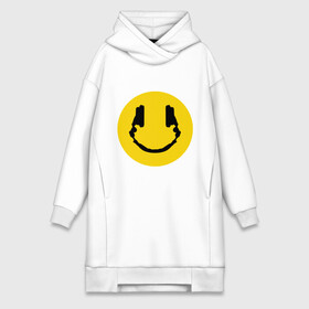 Платье-худи хлопок с принтом Smile Music в Тюмени,  |  | music | smile | смайл наушники