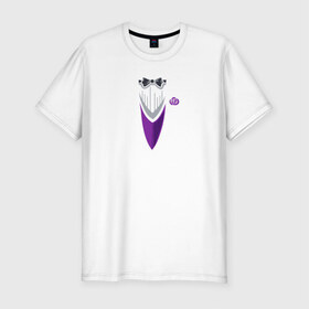 Мужская футболка премиум с принтом Костюм жениха в Тюмени, 92% хлопок, 8% лайкра | приталенный силуэт, круглый вырез ворота, длина до линии бедра, короткий рукав | Тематика изображения на принте: бабочка