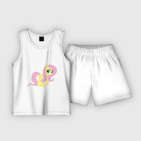 Детская пижама с шортами хлопок с принтом Пони пегас Флаттершай в Тюмени,  |  | my little pony | пегас | пони | флаттершай