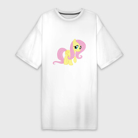 Платье-футболка хлопок с принтом Пони пегас Флаттершай в Тюмени,  |  | my little pony | пегас | пони | флаттершай