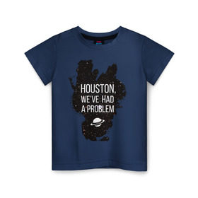 Детская футболка хлопок с принтом Хьюстон, у нас проблемы в Тюмени, 100% хлопок | круглый вырез горловины, полуприлегающий силуэт, длина до линии бедер | infinite | interstellar | space | univers | астронавт | вселенная | интерстеллар | космонавт | хьюстон