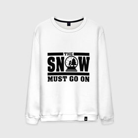 Мужской свитшот хлопок с принтом The snow must go on в Тюмени, 100% хлопок |  | must go on | show | снег