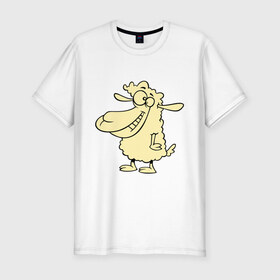 Мужская футболка премиум с принтом Овца 2015 в Тюмени, 92% хлопок, 8% лайкра | приталенный силуэт, круглый вырез ворота, длина до линии бедра, короткий рукав | Тематика изображения на принте: 