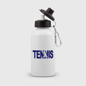Бутылка спортивная с принтом Tennis в Тюмени, металл | емкость — 500 мл, в комплекте две пластиковые крышки и карабин для крепления | tennis | теннис