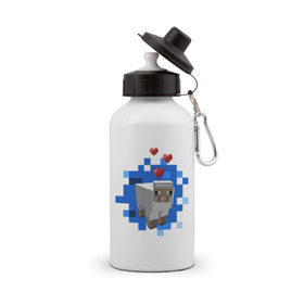 Бутылка спортивная с принтом Minecraft sheep в Тюмени, металл | емкость — 500 мл, в комплекте две пластиковые крышки и карабин для крепления | 2015 | minecraft | бараны | животные | майнкрафт | овечки | приколы | символ года | ягнята