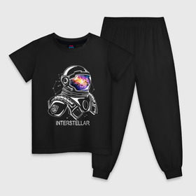 Детская пижама хлопок с принтом Космонавт в Тюмени, 100% хлопок |  брюки и футболка прямого кроя, без карманов, на брюках мягкая резинка на поясе и по низу штанин
 | Тематика изображения на принте: interstellar | интерстеллар | космонавт | космос