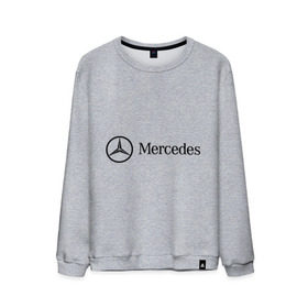 Мужской свитшот хлопок с принтом Mercedes Logo в Тюмени, 100% хлопок |  | logo | mercedes