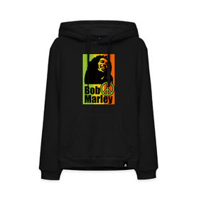 Мужская толстовка хлопок с принтом Bob Marley в Тюмени, френч-терри, мягкий теплый начес внутри (100% хлопок) | карман-кенгуру, эластичные манжеты и нижняя кромка, капюшон с подкладом и шнурком | Тематика изображения на принте: bob marley | боб марли