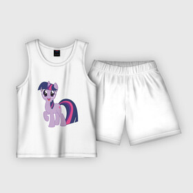 Детская пижама с шортами хлопок с принтом Пони Сумеречная Искорка в Тюмени,  |  | my little pony | искорка | мой маленький пони | пони | сумеречная