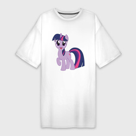 Платье-футболка хлопок с принтом Пони Сумеречная Искорка в Тюмени,  |  | my little pony | искорка | мой маленький пони | пони | сумеречная