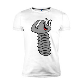 Мужская футболка премиум с принтом Болт в Тюмени, 92% хлопок, 8% лайкра | приталенный силуэт, круглый вырез ворота, длина до линии бедра, короткий рукав | Тематика изображения на принте: болт | любовь | пара