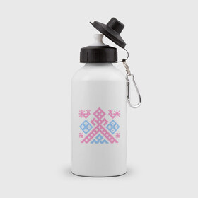 Бутылка спортивная с принтом Рожаница Оберег для беременных в Тюмени, металл | емкость — 500 мл, в комплекте две пластиковые крышки и карабин для крепления | 