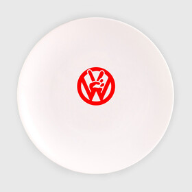 Тарелка с принтом vw peace в Тюмени, фарфор | диаметр - 210 мм
диаметр для нанесения принта - 120 мм | Тематика изображения на принте: 