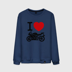 Мужской свитшот хлопок с принтом Я люблю спортивные мотоциклы в Тюмени, 100% хлопок |  | Тематика изображения на принте: 