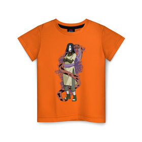 Детская футболка хлопок с принтом Орочимару в Тюмени, 100% хлопок | круглый вырез горловины, полуприлегающий силуэт, длина до линии бедер | дзютсу | змея | орочимару