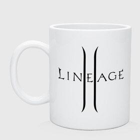 Кружка с принтом Lineage logo в Тюмени, керамика | объем — 330 мл, диаметр — 80 мм. Принт наносится на бока кружки, можно сделать два разных изображения | Тематика изображения на принте: lineage | logo | игра | логотип