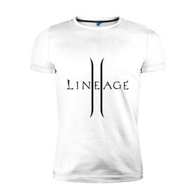 Мужская футболка премиум с принтом Lineage logo в Тюмени, 92% хлопок, 8% лайкра | приталенный силуэт, круглый вырез ворота, длина до линии бедра, короткий рукав | lineage | logo | игра | логотип