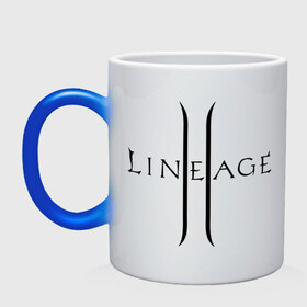 Кружка хамелеон с принтом Lineage logo в Тюмени, керамика | меняет цвет при нагревании, емкость 330 мл | Тематика изображения на принте: lineage | logo | игра | логотип