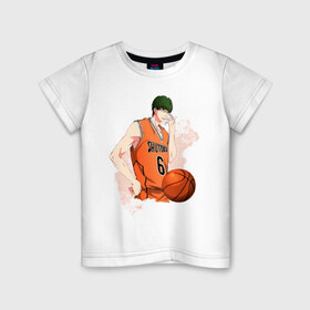 Детская футболка хлопок с принтом Kuroko no Basket в Тюмени, 100% хлопок | круглый вырез горловины, полуприлегающий силуэт, длина до линии бедер | kuroko no basket | аниме | баскетбол
