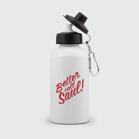 Бутылка спортивная с принтом Better call Saul в Тюмени, металл | емкость — 500 мл, в комплекте две пластиковые крышки и карабин для крепления | 