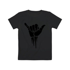 Детская футболка хлопок с принтом Жест рукой в Тюмени, 100% хлопок | круглый вырез горловины, полуприлегающий силуэт, длина до линии бедер | Тематика изображения на принте: жест | рука