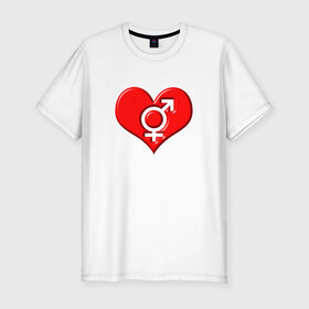 Мужская футболка премиум с принтом Мальчик и девочка в Тюмени, 92% хлопок, 8% лайкра | приталенный силуэт, круглый вырез ворота, длина до линии бедра, короткий рукав | 