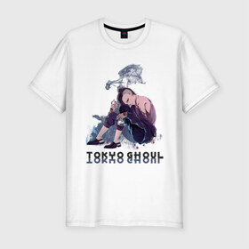 Мужская футболка премиум с принтом Tokyo Ghoul Uta в Тюмени, 92% хлопок, 8% лайкра | приталенный силуэт, круглый вырез ворота, длина до линии бедра, короткий рукав | anime | blood | monster | tokyo | аниме | гуль | канеки | риза | тока | токийский гуль | ута