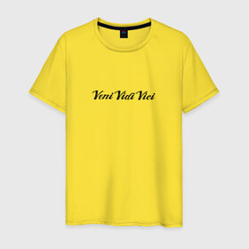 Мужская футболка хлопок с принтом Veni Vidi Vici в Тюмени, 100% хлопок | прямой крой, круглый вырез горловины, длина до линии бедер, слегка спущенное плечо. | Тематика изображения на принте: zyzz | азиз | зиз