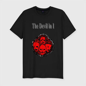 Мужская футболка премиум с принтом The Devil in I в Тюмени, 92% хлопок, 8% лайкра | приталенный силуэт, круглый вырез ворота, длина до линии бедра, короткий рукав | slipknot | the devil in i