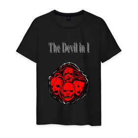 Мужская футболка хлопок с принтом The Devil in I в Тюмени, 100% хлопок | прямой крой, круглый вырез горловины, длина до линии бедер, слегка спущенное плечо. | slipknot | the devil in i