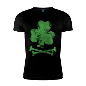 Мужская футболка премиум с принтом Клевер в Тюмени, 92% хлопок, 8% лайкра | приталенный силуэт, круглый вырез ворота, длина до линии бедра, короткий рукав | st. patrick day | горшок золота | день святого патрика | зеленый | ирландия | клевер | лепрекон | праздники | радуга | трилистник