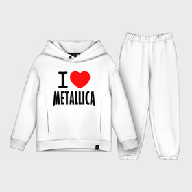 Детский костюм хлопок Oversize с принтом I love Metallica в Тюмени,  |  | Тематика изображения на принте: металлика