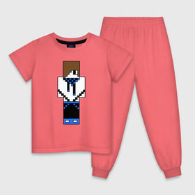 Детская пижама хлопок с принтом Лололошка майнкрафт в Тюмени, 100% хлопок |  брюки и футболка прямого кроя, без карманов, на брюках мягкая резинка на поясе и по низу штанин
 | Тематика изображения на принте: лололошка