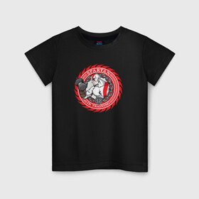 Детская футболка хлопок с принтом Спартанцы в Тюмени, 100% хлопок | круглый вырез горловины, полуприлегающий силуэт, длина до линии бедер | спарта