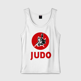 Женская майка хлопок с принтом Judo в Тюмени, 95% хлопок, 5% эластан |  | дзюдо