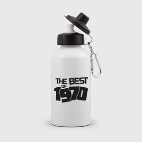 Бутылка спортивная с принтом The best of 1970 в Тюмени, металл | емкость — 500 мл, в комплекте две пластиковые крышки и карабин для крепления | 1970 | the best