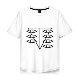 Мужская футболка хлопок Oversize с принтом Евангелион в Тюмени, 100% хлопок | свободный крой, круглый ворот, “спинка” длиннее передней части | аниме | евангелион