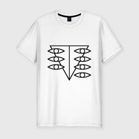 Мужская футболка премиум с принтом Евангелион в Тюмени, 92% хлопок, 8% лайкра | приталенный силуэт, круглый вырез ворота, длина до линии бедра, короткий рукав | Тематика изображения на принте: аниме | евангелион
