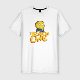 Мужская футболка премиум с принтом Ральф - Особенный в Тюмени, 92% хлопок, 8% лайкра | приталенный силуэт, круглый вырез ворота, длина до линии бедра, короткий рукав | gomer | барт | симпсонs | симпсоны