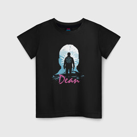 Детская футболка хлопок с принтом Supernatural - Dean в Тюмени, 100% хлопок | круглый вырез горловины, полуприлегающий силуэт, длина до линии бедер | Тематика изображения на принте: 