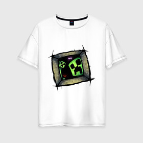 Женская футболка хлопок Oversize с принтом Страшное место в Тюмени, 100% хлопок | свободный крой, круглый ворот, спущенный рукав, длина до линии бедер
 | игры