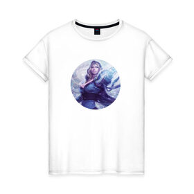 Женская футболка хлопок с принтом Crystal Maiden в Тюмени, 100% хлопок | прямой крой, круглый вырез горловины, длина до линии бедер, слегка спущенное плечо | cm | crystal maiden