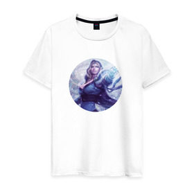 Мужская футболка хлопок с принтом Crystal Maiden в Тюмени, 100% хлопок | прямой крой, круглый вырез горловины, длина до линии бедер, слегка спущенное плечо. | cm | crystal maiden