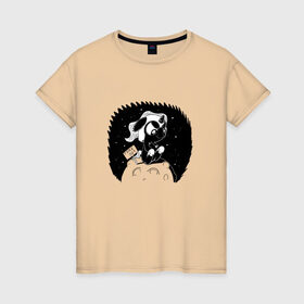 Женская футболка хлопок с принтом Luna (Time out) в Тюмени, 100% хлопок | прямой крой, круглый вырез горловины, длина до линии бедер, слегка спущенное плечо | mlp | out | pony | time | время | вышло | луна | пони