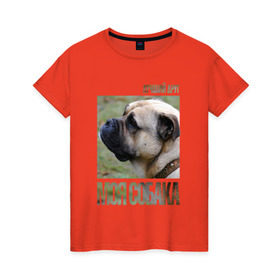 Женская футболка хлопок с принтом Кадебо (Ка Де Бо) в Тюмени, 100% хлопок | прямой крой, круглый вырез горловины, длина до линии бедер, слегка спущенное плечо | drug | ка де бо | кадебо | порода | собака
